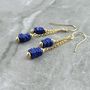 Lapis Lazuli Drop Earrings, thumbnail 1 of 4