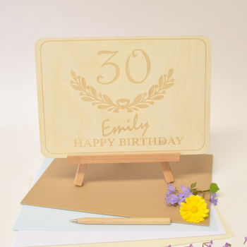 Personalised 60th Birthday Wooden Postcard Keepsake, 4 of 6