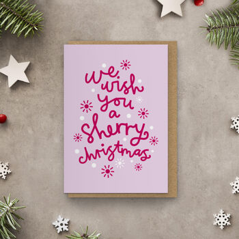 Be Merry! Candy Cane Pink And Red Christmas Card, 2 of 5