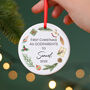 Personalised First Christmas As Grandparents Ornament, thumbnail 2 of 3