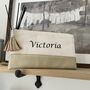 Personalised Tassel Canvas And Faux Leather Cosmetic Bags, thumbnail 4 of 5