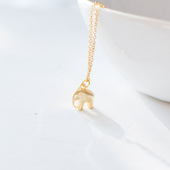 Gold Plated Elephant Necklace, 6 of 8