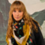 Regal Doves And Lions Multicolour On Black Luxury Silk Scarf 120cm * 120cm, thumbnail 5 of 5