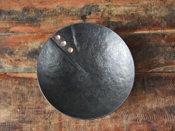 22nd Anniversary Iron And Copper Button Bowl. Hand Forged Artisan Gift, 6 of 10