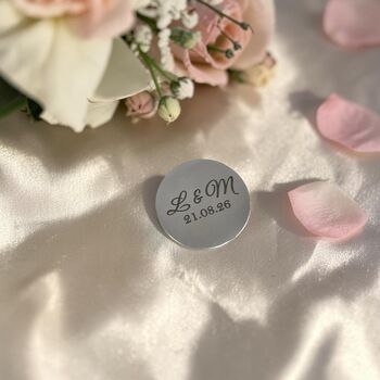 Personalised Stainless Steel Wedding Day Coins, 4 of 4
