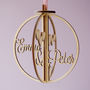 Romantic Personalised Wooden Bauble Decoration, thumbnail 2 of 4