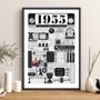 1955 Personalised 70th Birthday Photo Print, thumbnail 1 of 6