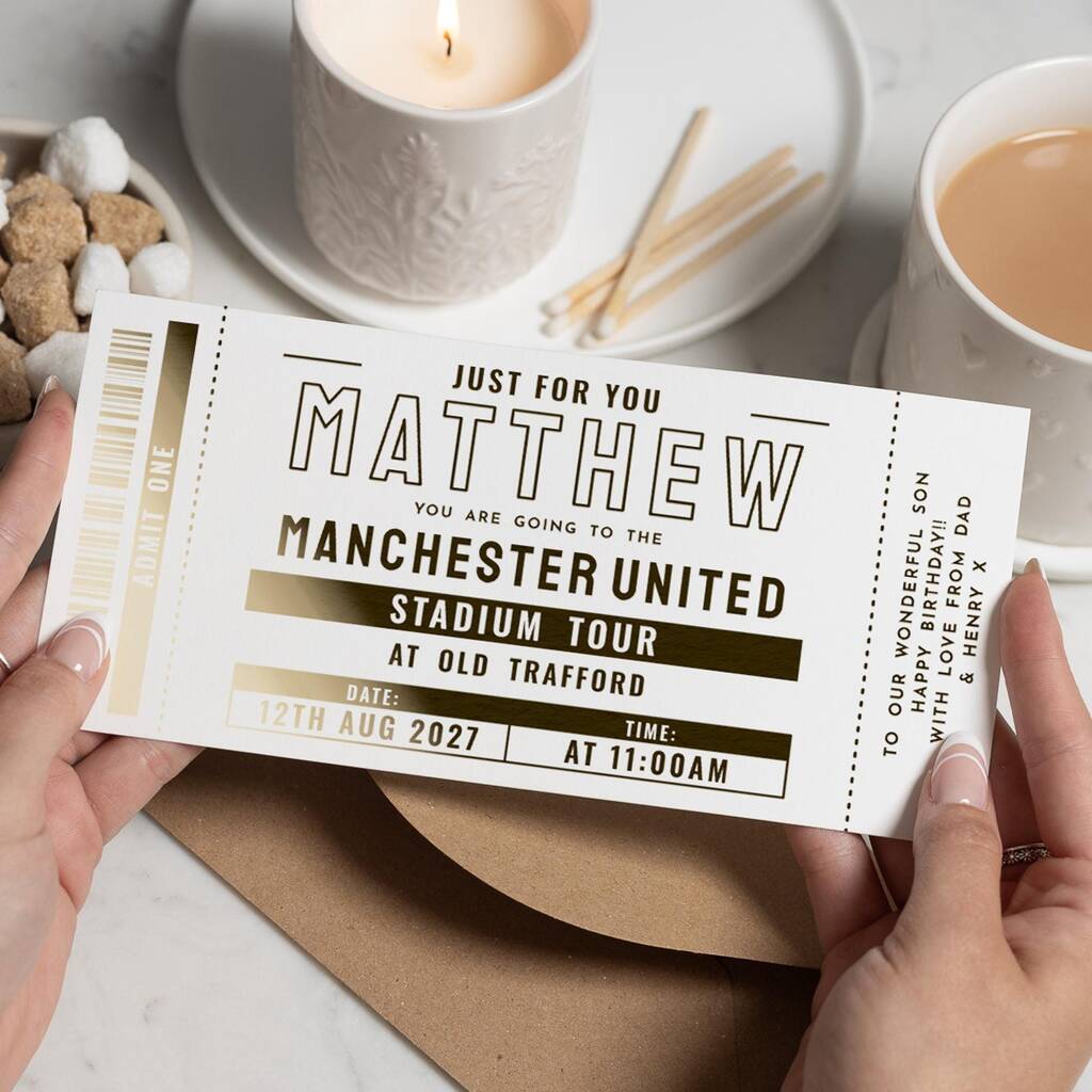 Personalised Manchester United Stadium Tour Voucher, 1 of 9