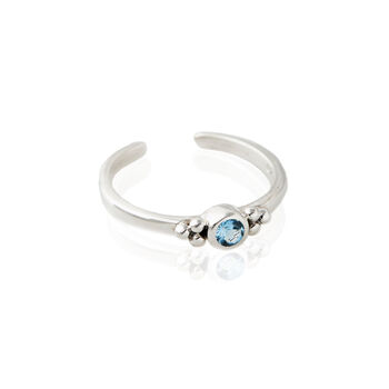 Holi Jewel Silver Midi Toe Ring, 4 of 5