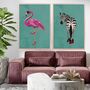 Custom Personalised Zebra Wearing Heels Art Print, thumbnail 6 of 11