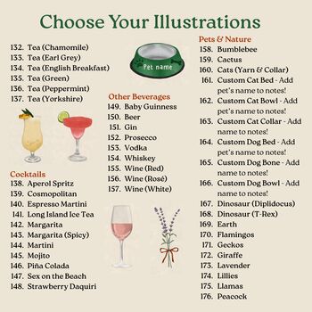 Personalised Favourite Things Illustration Print, 8 of 12