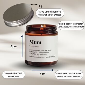 Mum Gifts Mothers Day Candle, 3 of 8