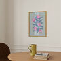Pink Abstract Flowers, Art Print, thumbnail 4 of 4