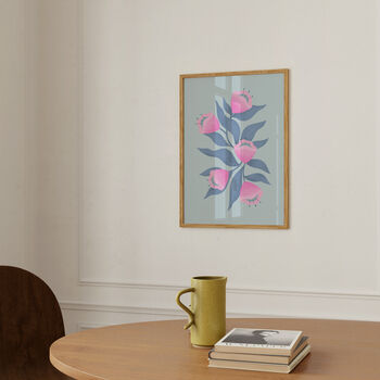 Pink Abstract Flowers, Art Print, 4 of 4