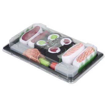 Kids Sushi Socks Box Set Salmon And Tuna Nigiri, 6 of 8