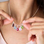 Semi Precious Teardrop Birthstone Family Necklace, thumbnail 2 of 10