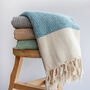 Personalised Cotton Handwoven Throw, Christmas Gift, thumbnail 3 of 10