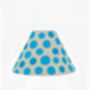 Hand Painted Linen Sustainable Lampshade Polka Dot, thumbnail 10 of 12