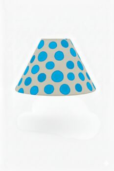 Hand Painted Linen Sustainable Lampshade Polka Dot, 10 of 12