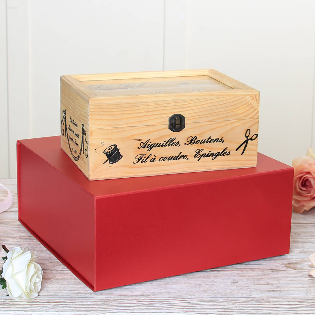 vintage craft storage box gift with free engraving by dibor