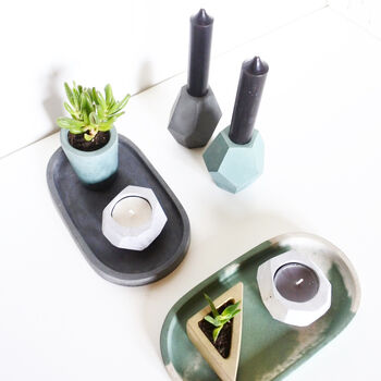 Sustainable Concrete Geometric Candle Stick Holder, 12 of 12