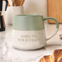 Personalised Sage Green Speckled Ceramic Mug, thumbnail 1 of 7