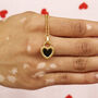 Gold Plated Double Sided Heart Beaded Necklace, thumbnail 4 of 7