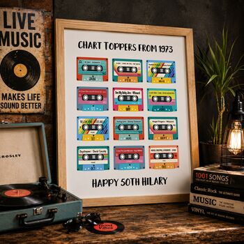 Personalised 50th Birthday Music Print, 5 of 10