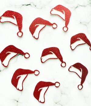 16 X Santa Hat Christmas Confetti, Table Scatter, Decorations, Festive Decor, 3 of 5