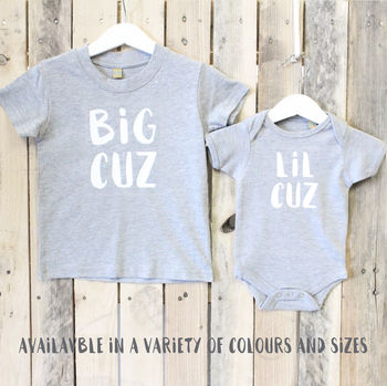 'Big Cuz' 'Lil Cuz' Cousin T Shirt Set, 2 of 5