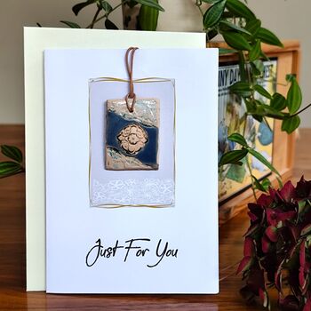 Handmade Ceramic Pendant Necklace Small Gifts For Her Adjustable Length, 5 of 12