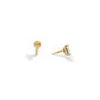 14 Carat Gold Facet Tragus, Solid Gold Labret Earring, thumbnail 5 of 7