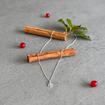 Snowflake Necklace – Sterling Silver Christmas Gift, 2 of 10