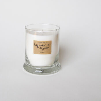 Calming Lavender And Marjoram Scented Candle, 3 of 3