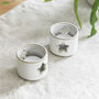 Set Of Two Dove Grey Ceramic Tea Light Holders, thumbnail 5 of 7