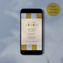 Digital Download Birthday Party Invite With Striped Border, thumbnail 4 of 6