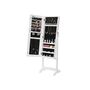 White Full Mirrored Standing Jewelry Cabinet Armoire, thumbnail 4 of 6