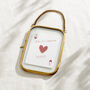 Personalised Hand Stitched Ace Of Hearts Playing Card Framed Print, thumbnail 4 of 5