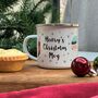Personalised Traditional Christmas Enamel Mug, thumbnail 3 of 5