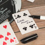 Arch Playing Cards Wedding Guest Book Alternative Sign, thumbnail 3 of 9