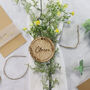 Personalised Round Wooden Place Name Setting, thumbnail 1 of 7