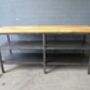 Industrial Reclaimed Tv Unit Shelf Steel And Wood 468, thumbnail 5 of 6