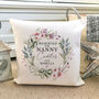 Reserved For Nanny Floral Cushion, Any Relation, thumbnail 1 of 2