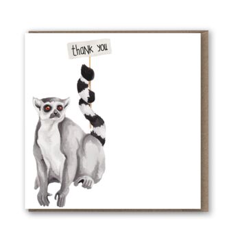 Thank You Lemur Card, 2 of 5