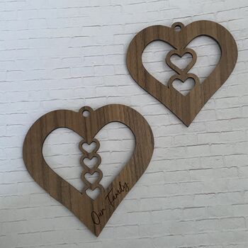 Customised Wood And Resin Heart Wall Hanging, 6 of 6