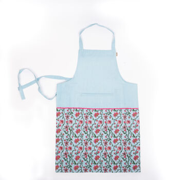 Bahar Floral Aprons In Blue, 2 of 3