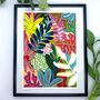 Colourful Tropical Art Print, thumbnail 2 of 6