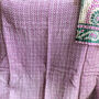 Mini Kantha Quilt Vintage Sari Throw Blankets, Handmade, thumbnail 8 of 12