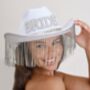 White Embellished Bride Cowgirl Hat, thumbnail 1 of 3