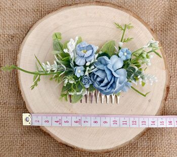 All The Blues Flower Hair Comb, 2 of 3